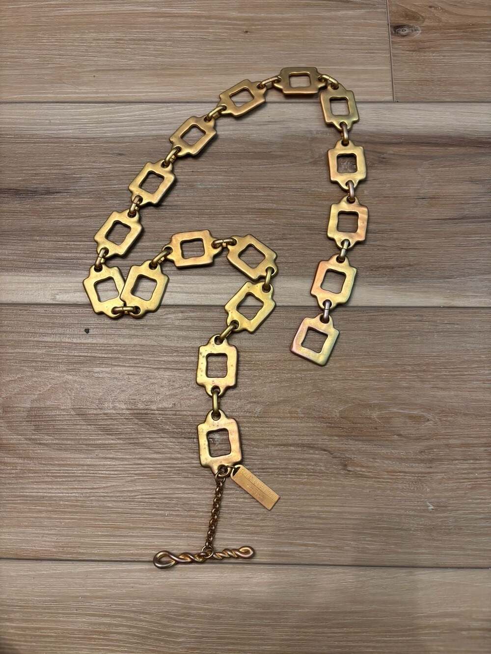 The Limited Vintage Gold-Tone Square Link Chain Belt